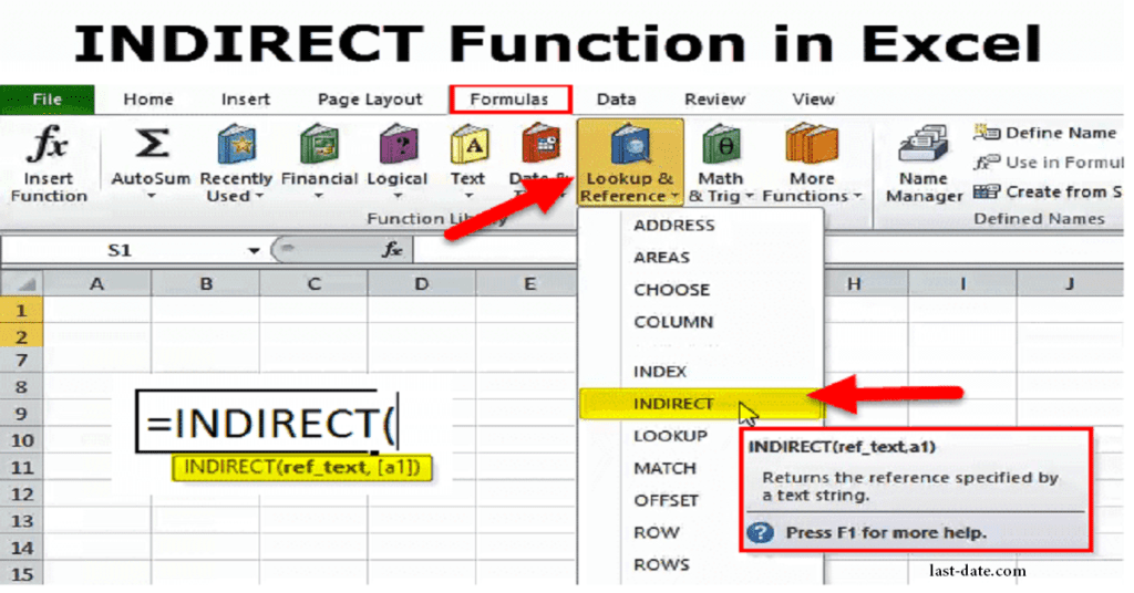 INDIRECT Function in Excel